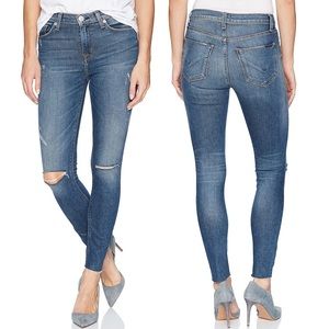 NEW Hudson Barbara High Rise Skinny Raw Hem Jeans